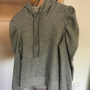 Rebecca Minkoff Gray Janine Hoodie Sweathsirt L